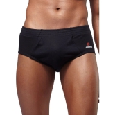 Omtex - Black Cotton Mens Briefs ( Pack of 1 ) - XL