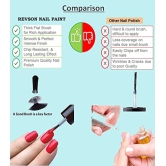 Revson 10ml Glossy Finish Nail Polish (R-100) | Long-Lasting, Fast Drying, Chip Resistant For Women (Pack of 4)