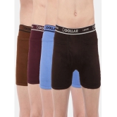 Dollar lehar Multicolor Combed Cotton Cotton Mens Trunks ( Pack of 4 ) - None