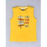 Lux Cozi - Yellow Cotton Boys T-Shirt ( Pack of 1 ) - None