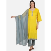 Gotta Patti Pure Cotton Kurta with Trousers & Dupatta