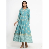 KIPEK Blue Rayon Anarkali Kurti - Single - M