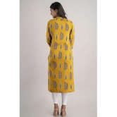 MAUKA - Yellow Rayon Womens Straight Kurti ( Pack of 1 ) - None