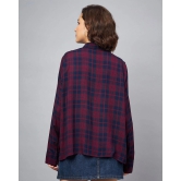 Viscose Oversized Checkered Shirt for Womens-M