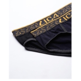 IC4 - Black Cotton Blend Men's Briefs ( Pack of 2 ) - XXL