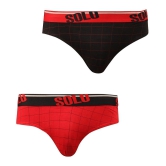 Solo - Multicolor Cotton Blend Mens Briefs ( Pack of 2 ) - 85