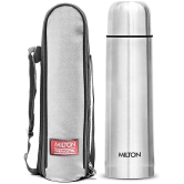 Milton Plain Lid 500 Thermosteel 24 Hours Hot and Cold Water Bottle, 500 ml, Silver - Silver