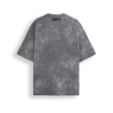 GRAPHITE washed oversized T-shirt-XXS