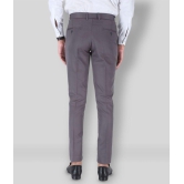 SREY - Grey Cotton Blend Slim Fit Men's Formal Pants (Pack of 2) - None