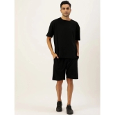 Bene Kleed Cotton Oversized Fit Solid Half Sleeves Mens T-Shirt - Black ( Pack of 1 ) - None