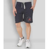 Athletico -  Navy Blue Cotton Blend Mens Shorts ( Pack of 1 ) - L