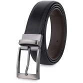 samtroh - Black PU Mens Reversible Belt ( Pack of 1 ) - None