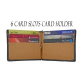 Loopa Black Leather Credit/Debit Card Card Holder For Men - Black