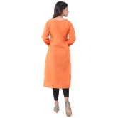 DESHBANDHU DBK - Orange Cotton Womens Straight Kurti - None