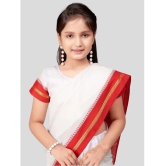 Aarika - White Silk Girls Saree ( Pack of 1 ) - None