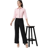 ALL WAYS YOU Womens Casual Office Wear Solid Pink Formal Shirt for Women  XXL