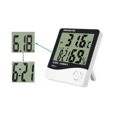 BD Temperature, Humidity, Time Display Meter with Alarm Clock, Wall Mount or Table Top