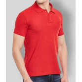 SKYRISE - Red Cotton Blend Slim Fit Men's Polo T Shirt ( Pack of 1 ) - None