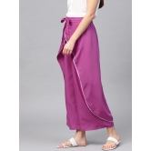 Women Purple Relaxed Loose Fit Trousers