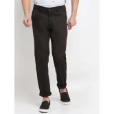 Rodamo  Men Brown Slim Fit Trousers