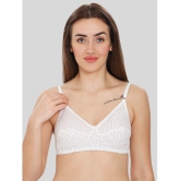 ILRASO - White Cotton Blend Non Padded Women's T-Shirt Bra ( Pack of 1 ) - None