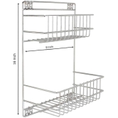 Green Tales Silver Stainless Steel Wall mount Stand ( Pack of 1 ) - Silver