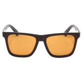 Hrinkar Brown Rectangular Sunglasses Styles Brown Frame Polarized Glasses for Men & Women - HRS505-BWN-BWN-P