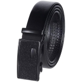 Zacharias - Black Leather Men's Casual Belt ( Pack of 1 ) - None