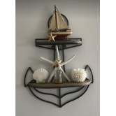 Metal wood wall Rack decorative wall shelf