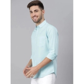 liferoads - Light Blue 100% Cotton Slim Fit Mens Casual Shirt ( Pack of 1 ) - None