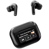 VERONIC Touch Display Earbud Bluetooth True Wireless (TWS) In Ear 32 Hours Playback Active Noise cancellation IPX4(Splash & Sweat Proof) Black