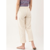 White Cotton Ankle Length Palazzo - Trouser