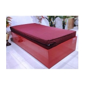 Abhikram Red Cotton Mattress Cover - Double