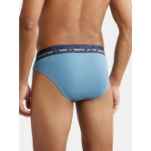 Jockey US17 Men Super Combed Cotton Rib Solid Brief - Aegean Blue - None