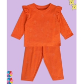 MINI KLUB Orange Cotton Baby Girl Top & Trouser ( Pack of 1 ) - None