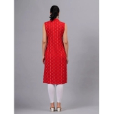 JC4U Rayon Printed Straight Womens Kurti - Red ( Pack of 1 ) - None