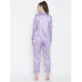 Smarty Pants - Purple Satin Women's Nightwear Nightsuit Sets ( Pack of 1 ) - None