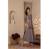 Kapadia Rayon Printed Anarkali Women's Kurti - Grey ( Pack of 1 ) - None