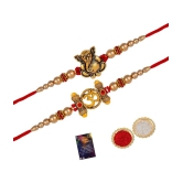 Silver Shine - Red Religious Rakhi ( Pack of 2 ) - None