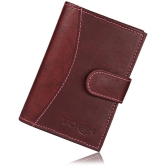 Tough - Leather Card Holder ( Pack of 1 ) - Maroon