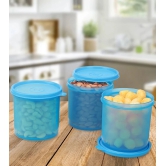 HOMETALES Plastic Multi-Purpose Food Container, 800ml Each, Blue, (3U) - Blue