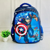 Magnetic Flap Design School Backpack for Kids-Caption America