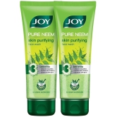 Joy Natural Skin Purifying Neem Face Wash for Acne & Pimples 200ml, (Pack of 2 X 100ml)