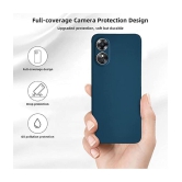 Case Vault Covers - Blue Silicon Plain Cases Compatible For Oppo A17 ( Pack of 1 ) - Blue