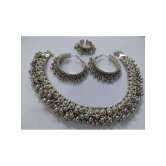 Samridhi DC Silver Alloy Necklace Set ( Pack of 1 ) - Silver