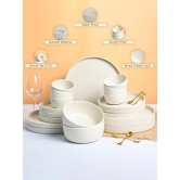 MARKET99 Minto Cream Sparkle Dinner Set