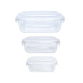 Borosilicate Food Containers (Pack of 3 - 370ml, 640ml & 1040ml)