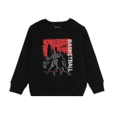 BOYS SWEAT SHIRT ROUND NECK FULL SLEEVES SOLID BLACK - None