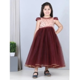 Toy Balloon Kids Maroon Net Girls Fit And Flare Dress ( Pack of 1 ) - None