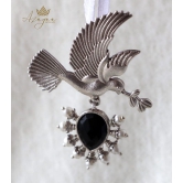 Azayaa World Black Charming love bird earring